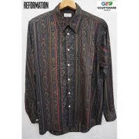 ราคา reformation อก46 แท้ เสื้อเชิ๊ตแขนยาวลายวินเทส (3660588347)