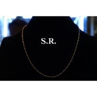 ราคา S.R. สร้อยทองลายอิตาลี่ เนื้อเงา เล่นไฟ พร้อมใบรับรองสินค้า เคลือบทองคำขาวแท้100% (29820071733)