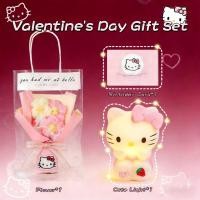 ราคา ชุดกล่องของขวัญเซอร์ไพรส์พร้อมไฟกลางคืนและช่อดอกไม้ของขวัญวันวาเลนไทน์ (45455075368)