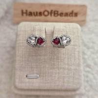 ราคา ️ NEW ของแท้ 100% พร้อมกล่อง+ถุง ️ Halo Hearts Stud Earrings (48008974499)