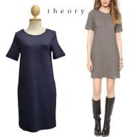 ราคา Theory Ovar Broxin Houndstooth Dress (43927727894)