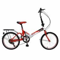 ราคา K-BIKE MAXX จักรยานพับได้ FOLDING BIKE 20 นิ้ว 6 Speed รุ่น 20K62(New Design) แดง/ขาว #8 (621430651)