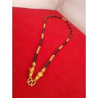 ราคา สร้อยกะลาขั้นเม็ดทองเลเซอร์แต่งหัวมังกรลงยาชุบทองหนา5ไมคอนแต่งป้องทองไมคอนลงยาสวยดูดีคะ (25054046677)