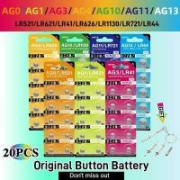 ราคา แบตเตอรี่ AG13 1.55V 20 ชิ้น LR44 SR44 AG10 LR1130 AG0 AG1 AG3 AG4 AG12 ปุ่ม A76 LR1154 GP7 เซลล์เหรียญ (40861802581)