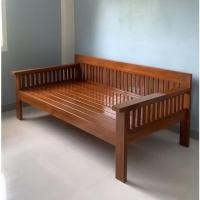 ราคา โซฟาไม้สัก แหย่งไม้สัก ขนาด 100*200 cm (ส่งฟรี) (56556530198)