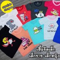 ราคา เสื้อยืดเด็ก ชาย-หญิง เสื้อผ้าเด็ก ผ้านิ่มใส่สบาย เสื้อยืดเด็กคอกลม (10204154820)