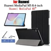 ราคา สําหรับ Huawei MediaPad M5 8.4 "SHT-W09 SHT-AL09 M3 8.4 BTV-W09 BTV-DL09 8.4 นิ้วแท็บเล็ต Custer Tri 3 พับ Folio ขาตั้งวงเล็บซองหนัง (45956915036)