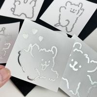 ราคา Little Red Book Same Style Strip Puppy Metal Sticker Cute High-Value Notebook Handbook Decorative Waterproof Sticker (45309556899)