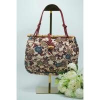 ราคา [ cangicungco ] กระเป๋าหูรูดวินเทจลายดอกไม้ผสมไม้ไผ่ - มือสอง - TX380 (50661154552)