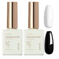 ราคา สีทาเล็บเจล สีขาว-สีดำ ขนาด 15ml (29953154907)