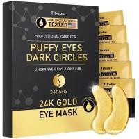 ราคา Tibobo 24k Gold Collagen Eye Gel Patch,48 ชิ้น/กล่อง Eye Mask สําหรับริ้วรอยและอาการบวม, Hyaluronic Soothing Radiant Under Eye Patch &/ (47312580266)