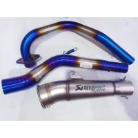 ราคา คอท่อสแตนเลส Exciter 150 สีไทเท พร้อม ปลายท่อ AKA สีเงิน ปลายโค้ง เสียงแน่น (6668376709)