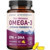 ราคา Oil Omega 3s สําหรับผู้หญิง | ดา + อีพีเอ | Heart Health Balance Skin & Wellness พอร์ต | 600MG Omega3 + 800MG Evening Primrose Oil | โอเมก้า 3 สําหรับผู้หญิง | 120 กะรัต. (51714450686)