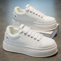 ราคา รองเท้าผู้ชาย Cowhide Platform รองเท้าสเก็ต Lace-Up Street Daily Casual รองเท้ากลางแจ้ง (53963684380)
