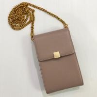 ราคา กระเป๋าสะพายข้าง หนังแท้ สี nude pink ใส่ iphone+ ได้ (3734263832)