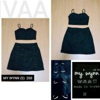 ราคา เดรสกำมะหยี่ งานป้าย MY WYNN(S) สีดำ แต่งเชือกถัก เสริมฟองน้ำดูมๆ งานสวยจ้า (6151702567)
