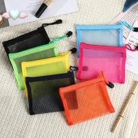 ราคา 54 นิ้วไนลอนมินิตาข่ายกระเป๋าซิป, 6 สีแบบพกพาเดินทางเครื่องสําอางเหรียญลิปสติกถุงเก็บ (49012661848)