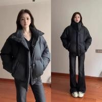 ราคา สีดําสั้นหนัง pu Parker Down เบาะแจ็คเก็ตผู้ชายฤดูหนาว Stand-Up Collar คู่เสื้อผ้า High-End Sense Ruffian หล่อ Padd (50512907267)
