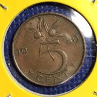 ราคา เหรียญเก่า14746 ปี1980 Netherlands 5Cents ของแท้ เหรียญสะสม เหรียญต่างประเทศ หายาก (5672306191)