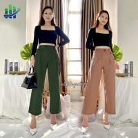 ราคา กางเกง Culottes เอวสูงผ้าลินินผ้าลินินขากว้าง Culotes 2236 (24487499209)