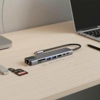 ราคา ฮับมัลติพอร์ต USB-C 8-in-1 พร้อม Thunderbolt 3 4K และพอร์ต RJ45 Ethernet สําหรับ MacBook Air/iPad Pro/M1 (43432382352)