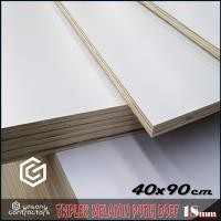 ราคา ไม้อัดเมลามีนสีขาว 18mm 40x90 cm (90x40 cm) ไม้อัดขาวด้าน 1 หน้า 18 mm 40x90 cm (56358062962)