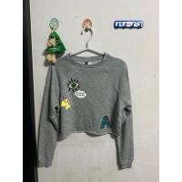 ราคา เสื้อครอป H&M สีเทา มือสองของแท้ (28790247030)