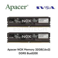 ราคา RAM (แรม) DDR5 BUS5200 32GB (16GBx2) Apacer NOX Memory ของใหม่ประกันLT (11985991748)