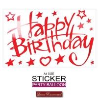 ราคา สติ๊กเกอร์ BALLOON A4 SIZE HB02 สีแดง (49257749113)