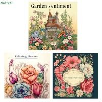 ราคา สมุดระบายสีดอกไม้ ANTOT 20 แผ่น CUTE & SIMPLE Hand Drawn Book, สีสันการศึกษาผ่อนคลายตลก Graffiti หนังสือภาพวาดดินสอสี (52762818978)