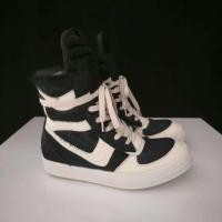 ราคา Rick Owens Horsehair รองเท้าผ้าใบแบนคุณภาพสูงผู้ชาย (56862876807)