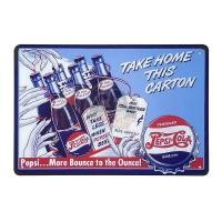 ราคา ป้ายสังกะสีวินเทจ Pepsi Cola, More Bounce to the Ounce!, ขนาด 20x30 ซม. (6016676030)