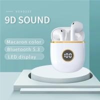 ราคา หูฟังแบบไร้สาย สำหรับกีฬา Bluetooth 5.3 พร้อมไมโครโฟนดับเสียง ระบบเสียงสเตอริโอ HiFi (42571903584)