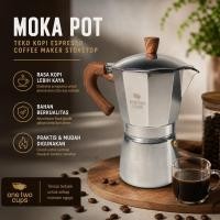 ราคา One Two Cups Moka Pot เครื่องชงกาแฟเอสเปรสโซเตาตั้งพื้น - PL-315 (40181679787)