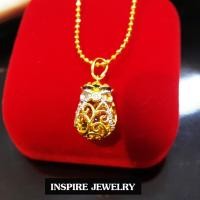 ราคา INSPIRE JEWELRY จี้ถุงทองระดับเพชรหนึ่งเม็ด บรรจุพลอยนพเก้าภายในถุงทอง พร้อมสร้อยคอยาว 16 น้ิว สวยงาม ปราณีต (1718958482)