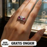 ราคา [Eleganza] แหวนนกฮูกสําหรับผู้ชายและผู้หญิงแหวนนกฮูกแบบปรับได้ (55559743541)