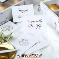 ราคา CHILDJOYLYN 50 ชิ้นการ์ดข้อความเขียนด้วยลายมือ 6x8 ซม.สุขสันต์วันเกิดงานแต่งงานปั๊มทอง (54261157000)