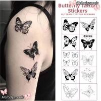 ราคา MELODG 10 ชิ้น/เซ็ตรอยสักชั่วคราว,กันน้ํา Dark Butterfly TATTOO สติกเกอร์,ที่สมจริงยาวนาน Body Paint Face Tattoo สติกเกอร์ Body Art (54162460057)