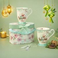 ราคา LECORA Hampers ชุด 2 อังกฤษหลังจากชาแก้ว Royal ยุโรปถ้วยเซรามิคชาแก้ว "AGNES" อเมริกันเซรามิคของที่ระลึกงานแต่งงานของขวัญ Eid al-Fitr แก้วคริสต์มาส Aesthetic แก้วหรูหรา (55056659728)