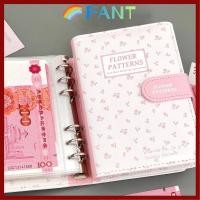 ราคา CODFANT Budget Binder, หน้าด้านใน A6 ขนาดเครื่องผูกประหยัดเงิน, ดอกไม้น่ารัก PU หนังซอง Organizer โฮมออฟฟิศใช้ (47863686603)