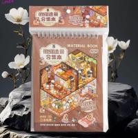 ราคา LANCE Miniature ฉากสติกเกอร์, Dream Town 4.0 Series ภูมิทัศน์สติกเกอร์ฉากหนังสือ, PET สติกเกอร์กระดาษ Stackable 3D Cabin House Decal Cottages เงียบหนังสือเด็กของขวัญ (48913491633)