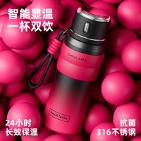ราคา Dopamine All-Steel Thermos Cup 316 Stainless Steel High-value Water Cup Gift Smart Temperature Display Cup (46013507869)