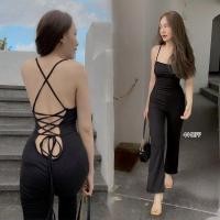 ราคา จั้มสูทขายาวผ้าร่องยืด​ จั้มสูทเซ็กซี่​ จั้มสูทสายเดี่ยว​ จั้มสูทโชว์หลัง (16151650906)