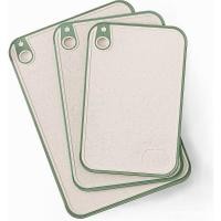 ราคา Cutting Board for Kitchen,Wheat Straw Cutting Board Set of 3,Easy Grip Handle,Thick Chopping Board for Meat,Veggy,Fruit,Food Cutting Tool Kitchen Cook Supplies,Strap Hole Easy Hanging,Dishwasher Safe 