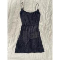 ราคา เดรสสายเดี่ยวผ้ากำมะหยี่สายโซ่ (29208180732)