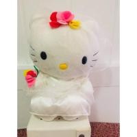 ราคา ตุ๊กตาคิตตี้ Hallo kitty ใส่ชุดสีขาวมีที่คาดผมน่ารัก (41724374156)