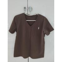 ราคา เสื้อยืดแขนสั้น คอวี สีน้ำตาล อก38-40 (46162992778)