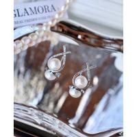 ราคา GLAMORA Authentic Pearl- E22 ต่างหูไข่มุกแท้ 9-10mm เกรด6A รุ่น Infinity Teardrop Earrings ตัวเรือนเงินแท้ (55163921097)