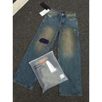 ราคา Pure Original Top Board ERD Melanchon Fu รุ่นที่สองสีฟ้าโคลนย้อม Patch Wide-Leg Baggy กางเกงยีนส์ Urchin สไตล์เดียวกัน (46311619491)