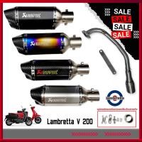 ราคา คอท่อ Lambretta V200 วัสดุแสตนเลสเกรด304 + ปลายท่อ Ak Shorty 2 รู ฟรีแคทลดเสียง (40528774747)